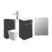 Pilton Bathroom Furniture Pack with Chrome Taps and Free Illuminated Mirror